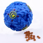 Balle distributrice de nourriture pour chien Accessoire chien Jouets pour chien Taille: L Couleur: Bleu