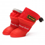 Botte de pluie imperméable pour chiens Chaussure pour chien Vêtement chien Taille: XL Couleur: Rouge