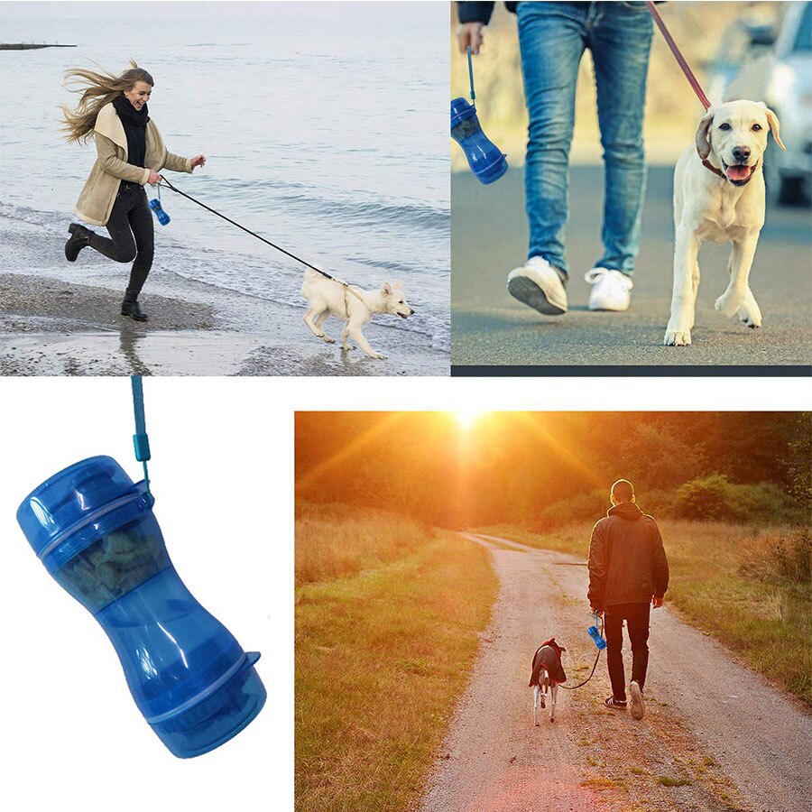 Bouteille d’eau 2 en 1 pour chien Accessoire chien Gourde pour chien a7796c561c033735a2eb6c: Bleu|Rose|Vert