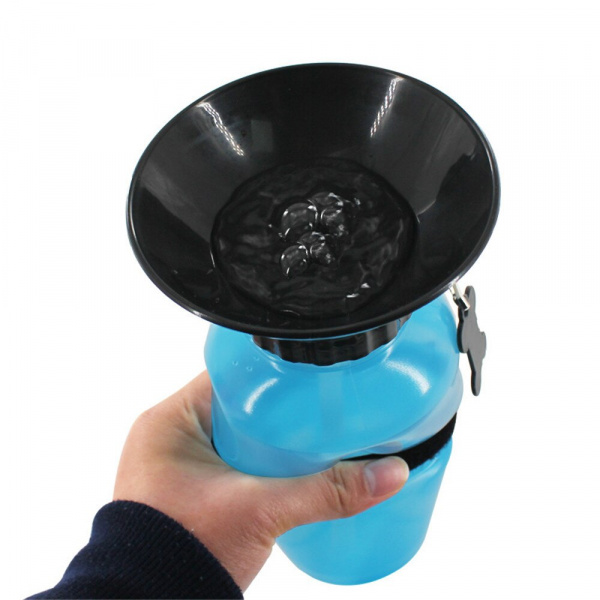 Bouteille d’eau à presser pour animaux de compagnie Accessoire chien Gourde pour chien couleur: Bleu|Gris|Rose