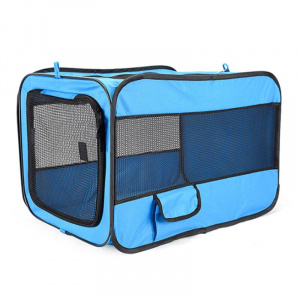 Cage pliable et portable pour chien Caisse transport chien Sac à dos pour chien Transport chien couleur: Bleu|Rouge