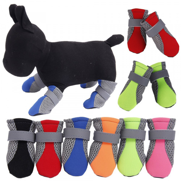 Chaussure à semelle souple pour chien Chaussure pour chien Vêtement chien couleur: Bleu|Noir|Rose|Rouge|Vert