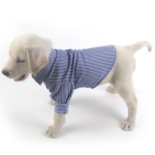 Chemise à rayures pour chien Déguisement pour chien Vêtement chien couleur: Bleu|Rouge