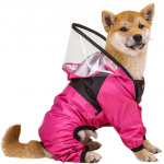 Combinaison en polyester à capuche pour chien Manteau pour chien Vêtement chien Taille: L Couleur: Rose