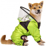 Combinaison en polyester à capuche pour chien Manteau pour chien Vêtement chien Taille: L Couleur: Vert