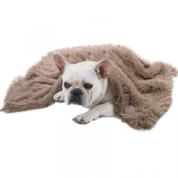 Couvertures douces et fines pour chien Couchage chien Couverture chien Taille: 36cmx56cm Couleur: Marron
