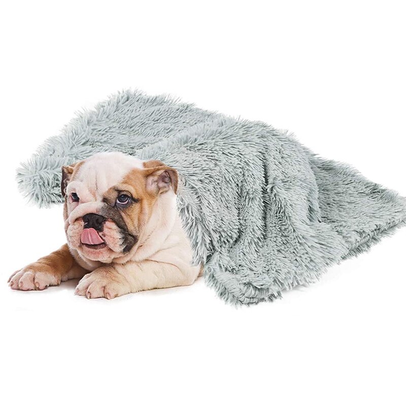 Couvertures douces et fines pour chien Couchage chien Couverture chien Taille: 55cmx77cm Couleur: Gris clair