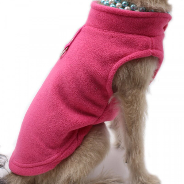 Gilet en molleton doux pour chien Manteau pour chien Vêtement chien couleur: Bleu|Gris|Marron|Rose|Rouge|Vert|Vert clair|Violet