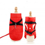 Harnais et veste d’hiver pour chien Accessoire chien Harnais chien couleur: Noir|Rouge
