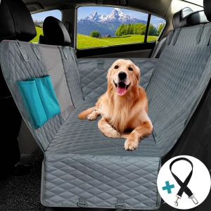 Housse de siège de voiture pour chien Accessoire chien couleur: Gris|Noir