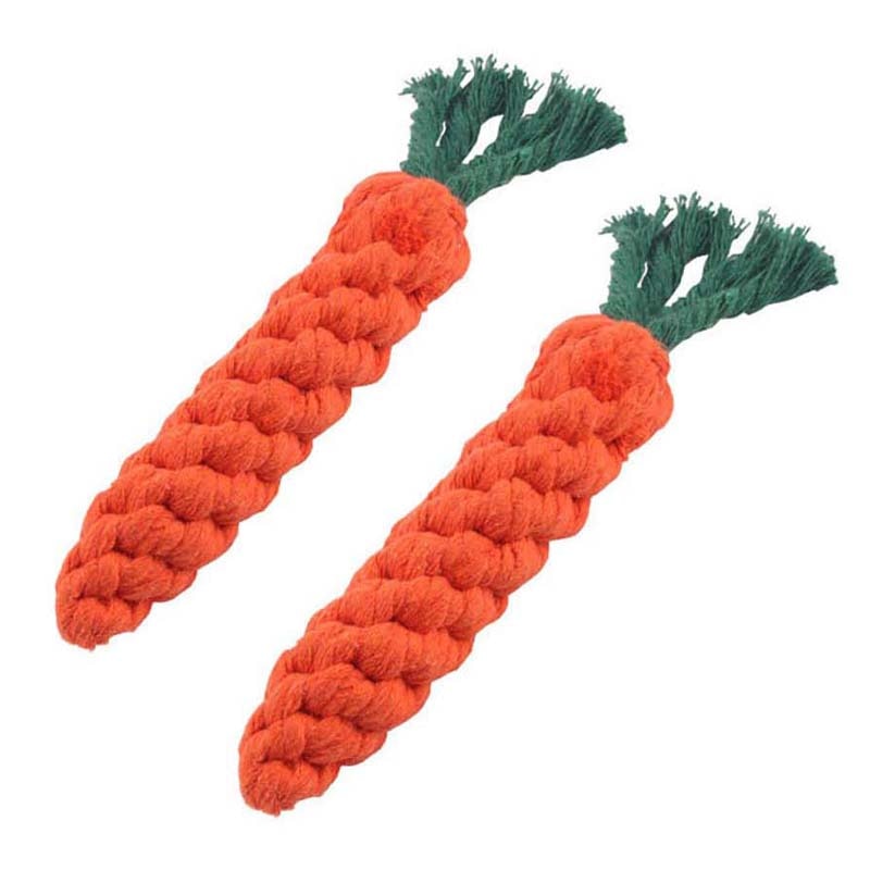 Jouet en corde en forme de carotte pour chien Accessoire chien Jouets pour chien couleur: Orange