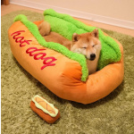 Lit en forme de hot-dog pour chien Couchage chien Lit pour chien Panier chien taille: 59cmx50cmx23cm|72cmx62cmx23cm