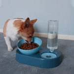Mangeoire à double usage pour chien Accessoire chien Gamelle chien couleur: Blanc|Bleu|Rose