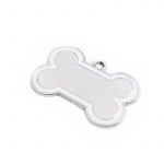 Médaille en forme d’os pour chien Accessoire chien Collier chien Taille: 3x2cm Couleur: Blanc