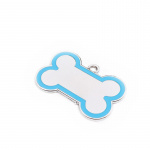 Médaille en forme d’os pour chien Accessoire chien Collier chien Taille: 3x2cm Couleur: Bleu