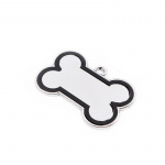 Médaille en forme d’os pour chien Accessoire chien Collier chien Taille: 3x2cm Couleur: Noir