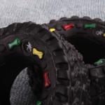 Mini jouets à mâcher en forme de pneu pour chien Accessoire chien Jouets pour chien couleur: Noir