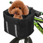 Panier de vélo pour chien Panier vélo chien Transport chien couleur: Noir