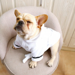 Peignoir à capuche pour chien Vêtement chien couleur: Blanc