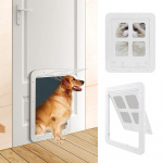 Porte en plastique pour chien Chatière pour chien Mobilier pour chien couleur: Blanc|Noir