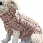 Pull chaud en laine pour chien Pull pour chien Vêtement chien Taille: S Couleur: Beige