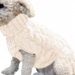 Pull chaud en laine pour chien Pull pour chien Vêtement chien Taille: S Couleur: Blanc