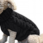 Pull chaud en laine pour chien Pull pour chien Vêtement chien Taille: S Couleur: Noir