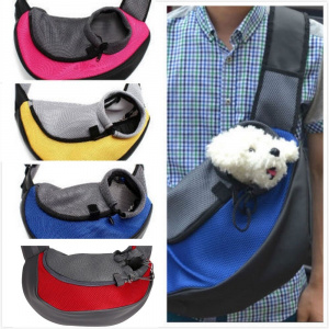 Sac à bandoulière avec poche pour chien Porte-chien Transport chien couleur: Bleu|Bleu ciel|Jaune|Rose|Rouge|Vert|Violet