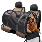 Sac de transport en filet pour chien Sac à dos pour chien Transport chien couleur: Gris|Noir