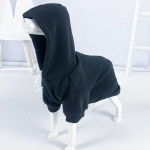 Sweat-shirt à capuche pour chien Manteau pour chien Vêtement chien Taille: XS Couleur: Noir
