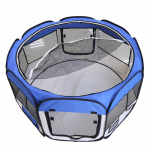 Tente octogonale pliable pour chiens Mobilier pour chien Parc pour chien Couleur: Bleu