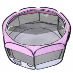 Tente octogonale pliable pour chiens Mobilier pour chien Parc pour chien Couleur: Rose