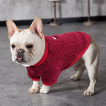 Veste d’hiver douillette pour chien Manteau pour chien Vêtement chien couleur: Bleu|Marron|Rose|Rouge