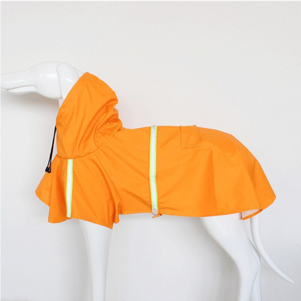 Veste réfléchissante et imperméable pour chien Manteau pour chien Vêtement chien Taille: XXXL Couleur: Orange