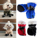 Chaussettes rembourrées 4 pièces pour chien Chaussette pour chien Vêtement chien a7796c561c033735a2eb6c: Bleu|Noir|Rouge