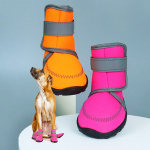 Chaussure d’hiver imperméable pour chien Chaussure pour chien Vêtement chien couleur: Orange|Rose
