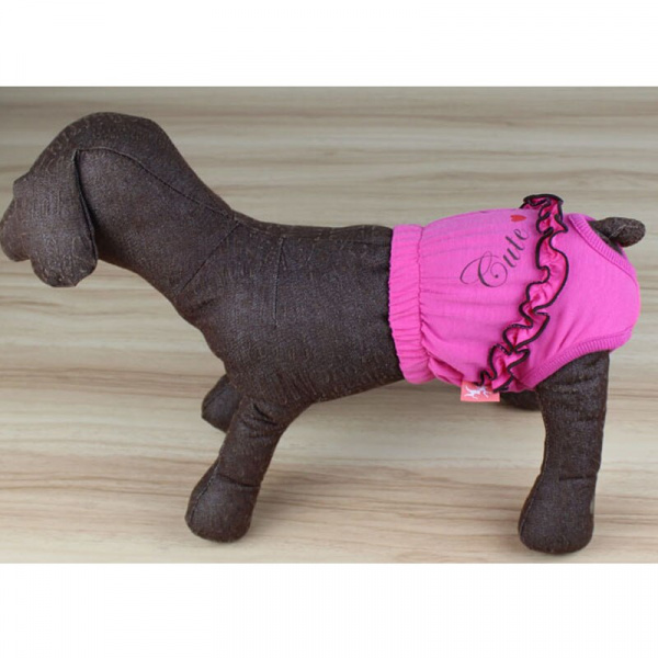 Couche-culotte ultra-absorbante pour chiens Vêtement chien couleur: Gris|Jaune|Marron|Rose
