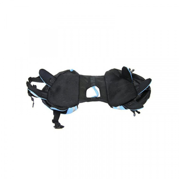 Sac à dos avec deux poches latérales pour chien Accessoire chien couleur: Bleu|Gris