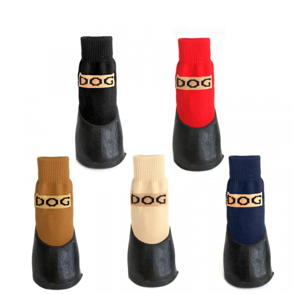 Chaussures en coton doux pour animaux de compagnie Chaussure pour chien Vêtement chien couleur: Beige|Bleu|Marron|Noir|Rouge