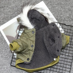 Manteau capuche d’hiver pour chiens Manteau pour chien Vêtement chien couleur: Jaune|Vert