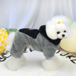 tenue d’hiver pour animaux de compagnie Manteau pour chien Vêtement chien couleur: Gris|Noir