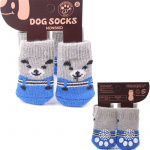Chaussons multicolores chaud en coton pour chien Chaussure pour chien Vêtement chien couleur: Bleu|Gris|Jaune|Noir|Rose|Rouge