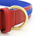 Collier de chien personnalisé en simili cuir gravé Accessoire chien Collier chien couleur: Bleu|Marron|Noir|Orange|Rouge