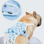 Culotte physiologique réutilisable pour chien Vêtement chien Culotte Pour Chien Ventes privées couleur: Bleu|Jaune