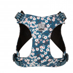 Harnais en coton motif fleur pour chiens Accessoire chien Harnais chien couleur: Bleu|Multicolore|Rouge