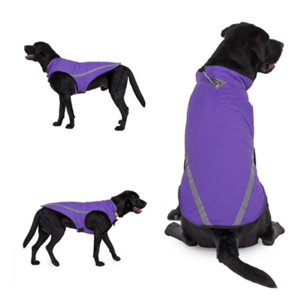 Veste polaire chaude épaisse pour chiens Vêtement chien Manteau pour chien couleur: Bleu|Noir|Violet