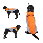 Veste polaire imperméable bicolore Vêtement chien Manteau pour chien couleur: Noir|Orange|Rose