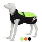Vêtement imperméable réfléchissant pour chien Vêtement chien couleur: Noir|Orange|Vert