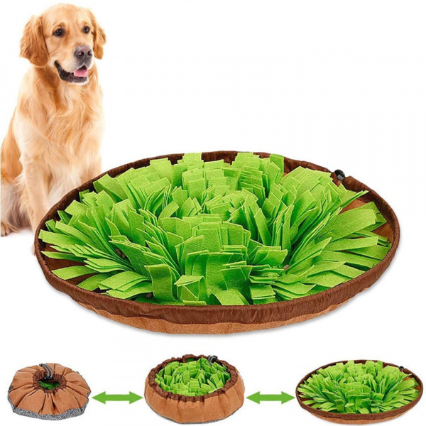 Tapis de reniflage en forme de fleur lavable pour chien Tapis de fouille pour chien Tapis pour chiens couleur: Marron|Orange|Rose|Vert